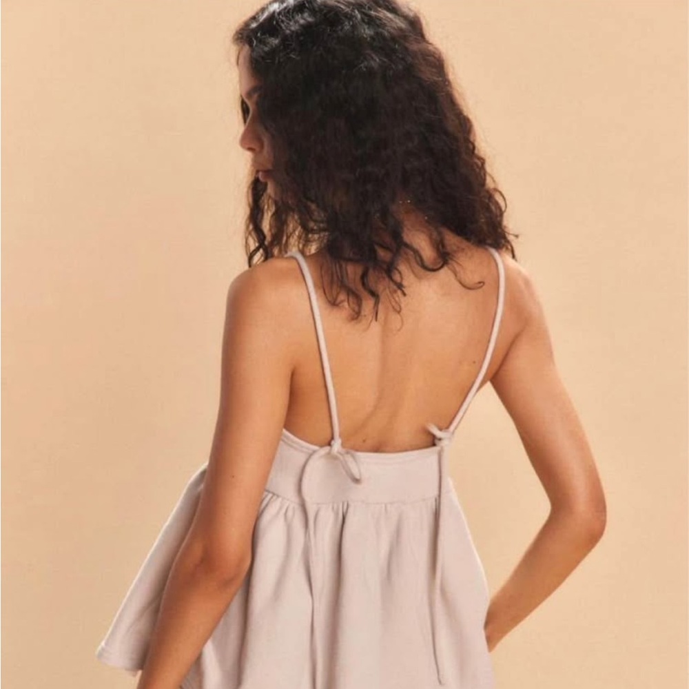 Cream Spaghetti Strap Sweat Set Free People NWOT
